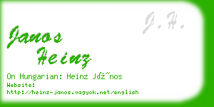 janos heinz business card